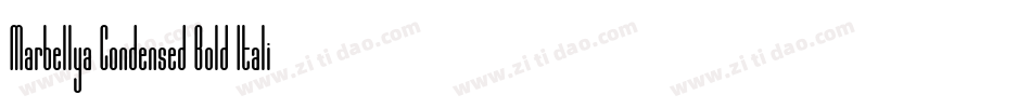 Marbellya Condensed Bold Italic字体转换